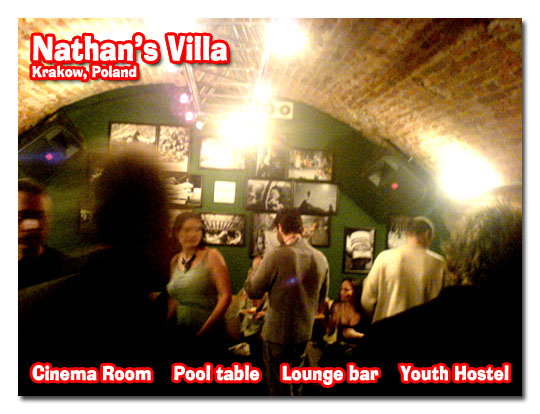 Nathan's Villa Hostel & Lounge Bar.  Located next 2 Wawel Castle in the city center